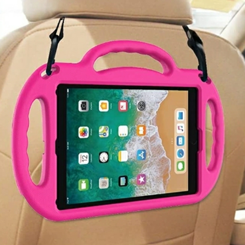 Kids Tablet iPad Case Pink Cartoon robot Super design stand Back NWOT
